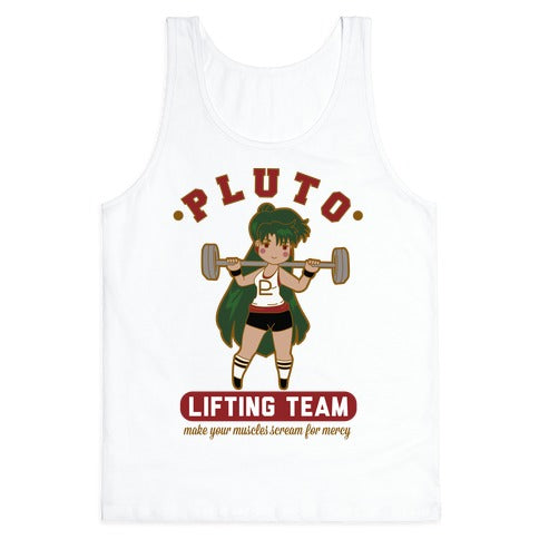 Pluto Lifting Team Parody Tank Top